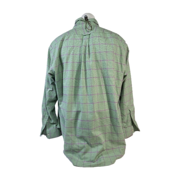Land's End Plaid Collared Button Up Dress Shirt - Picture 4 of 6
